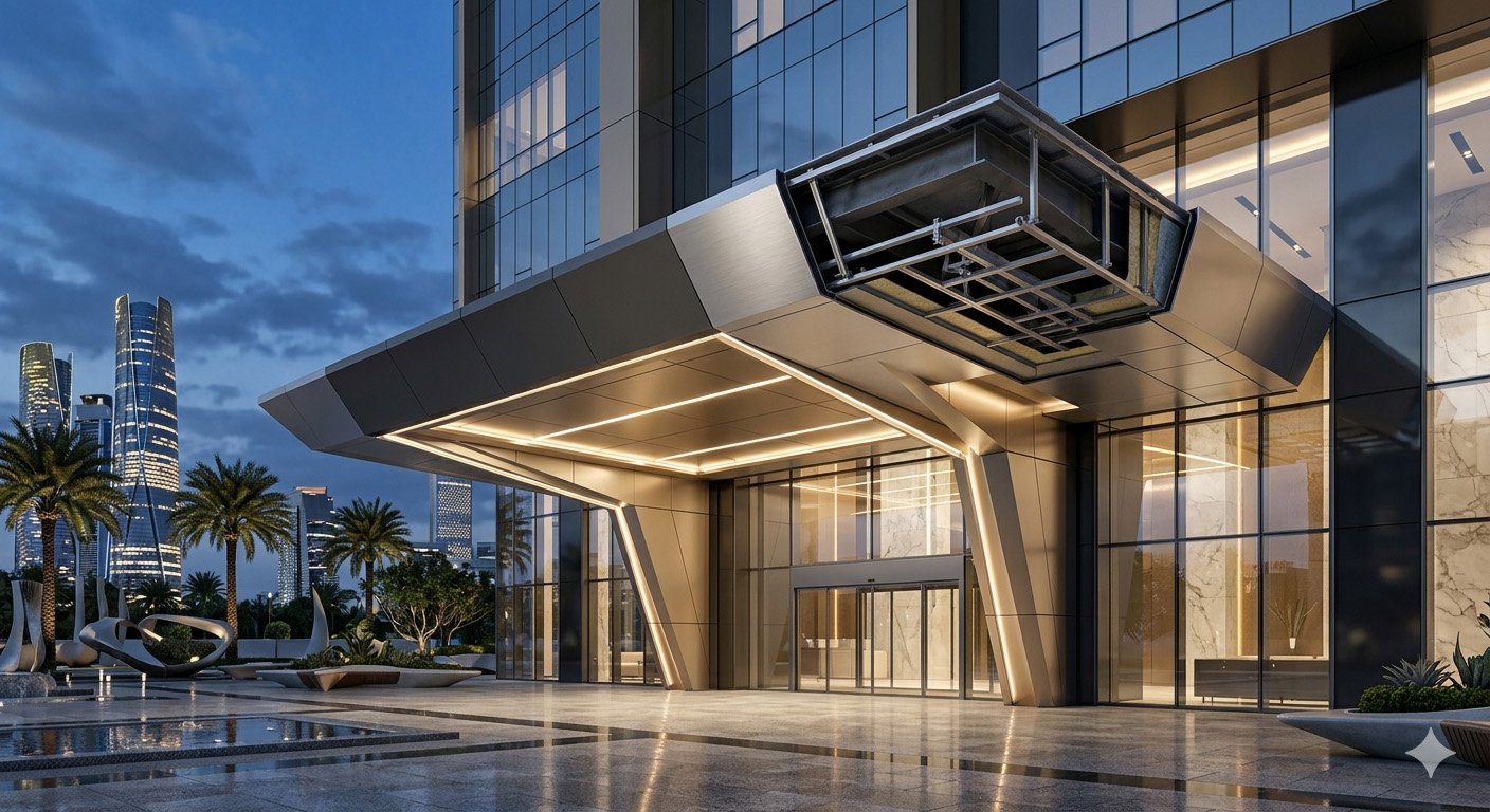 ACP Entrance Canopy Cladding
