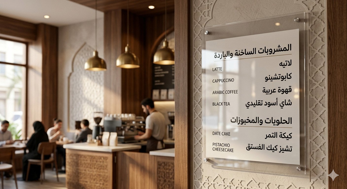 Acrylic Menu Display Boards