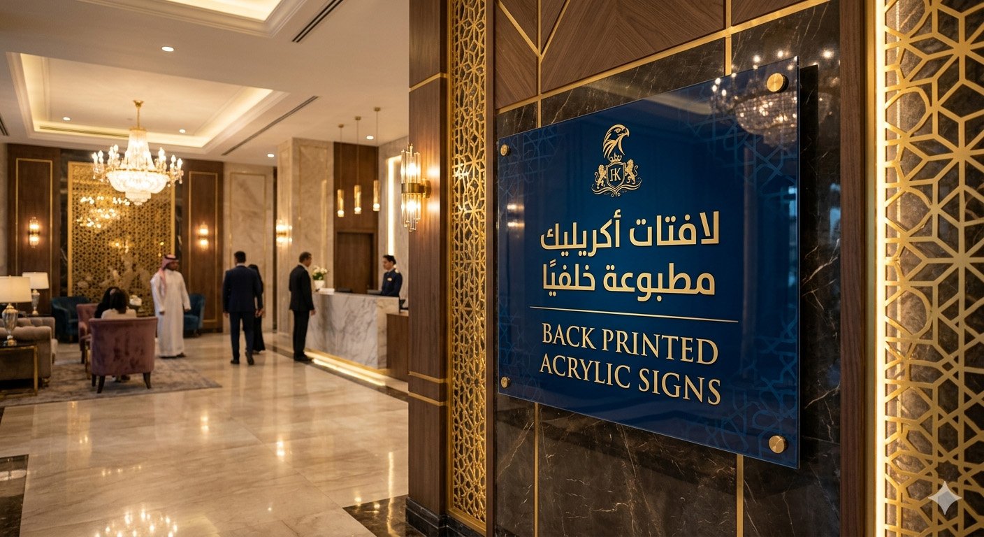 Back Printed Acrylic Signs