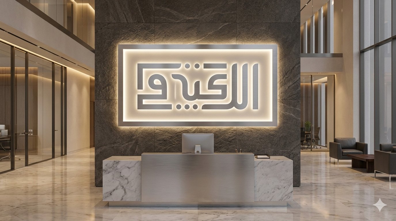 Backlit Reception Branding Signs