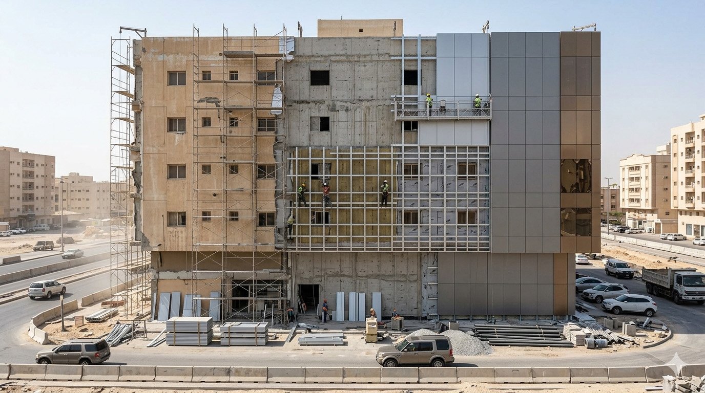 Exterior Building Refurbishment Cladding