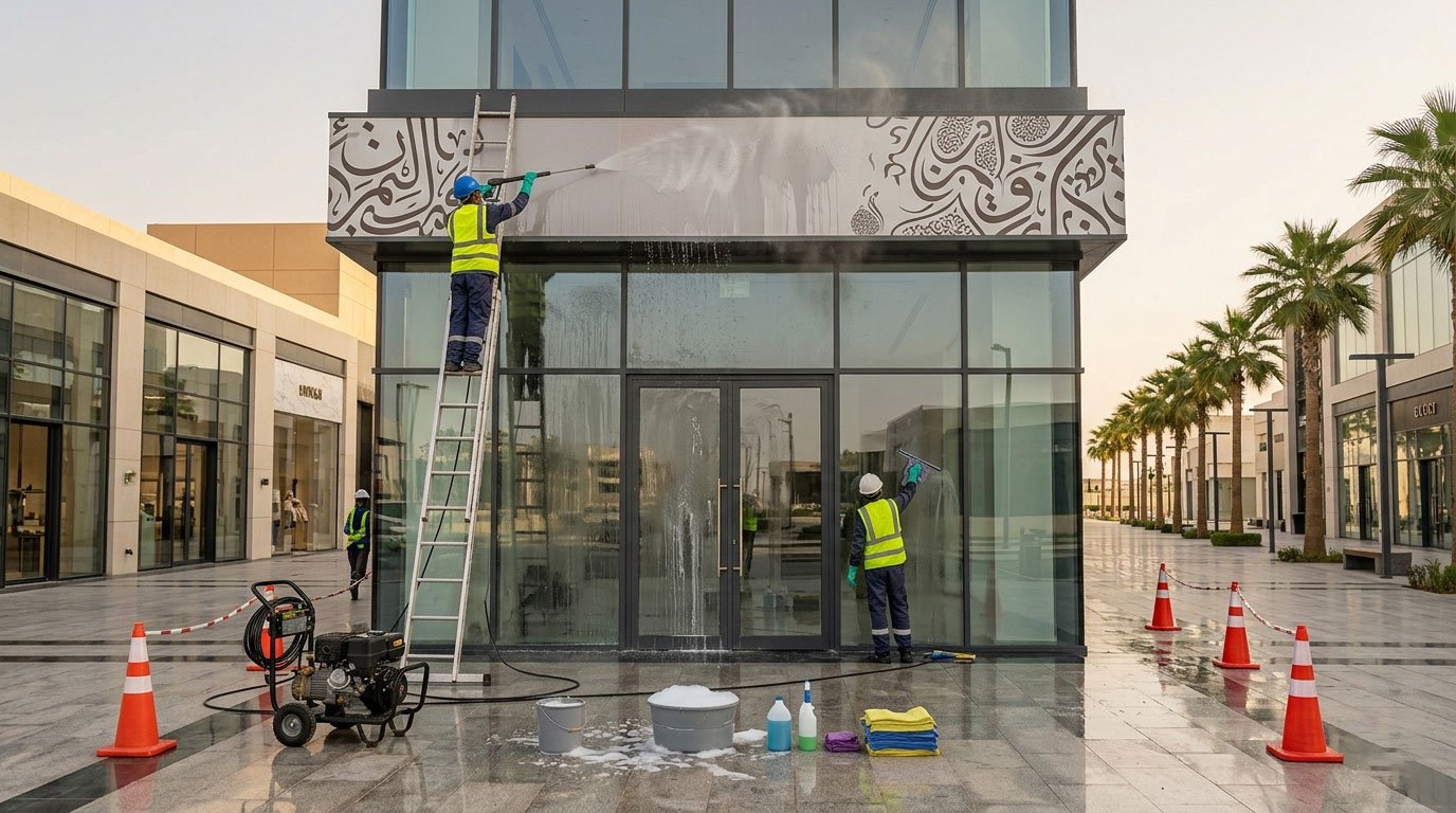 Fascia Shopfront Cleaning 1