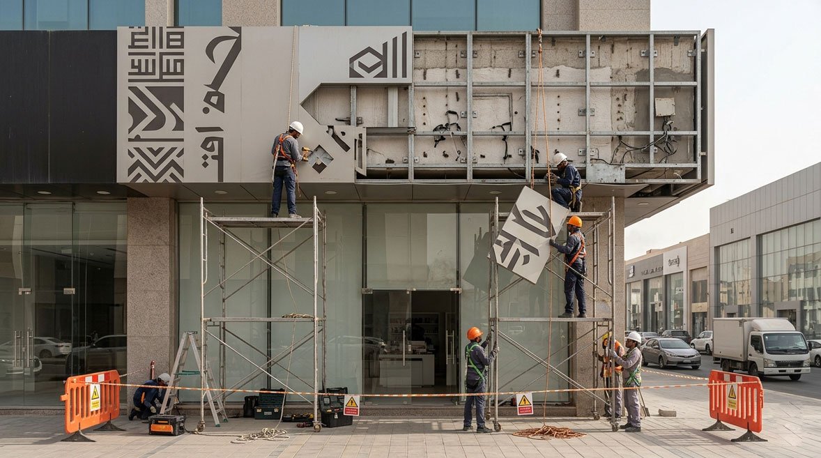 Signboard Dismantling Services 1