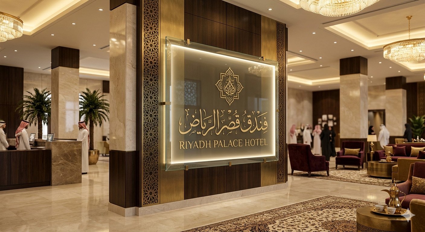 Tempered Glass Branding Signs