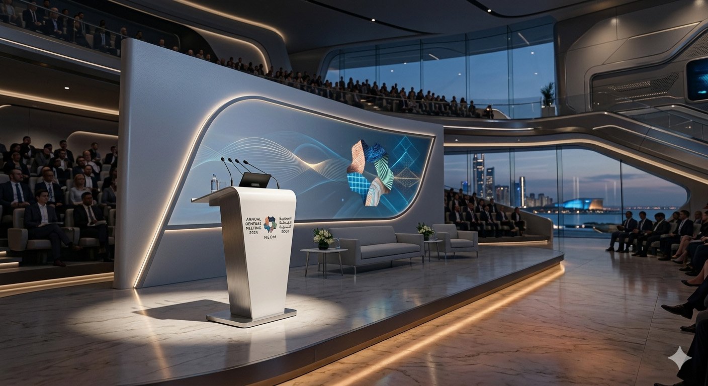 Corporate Backdrop Podium Branding