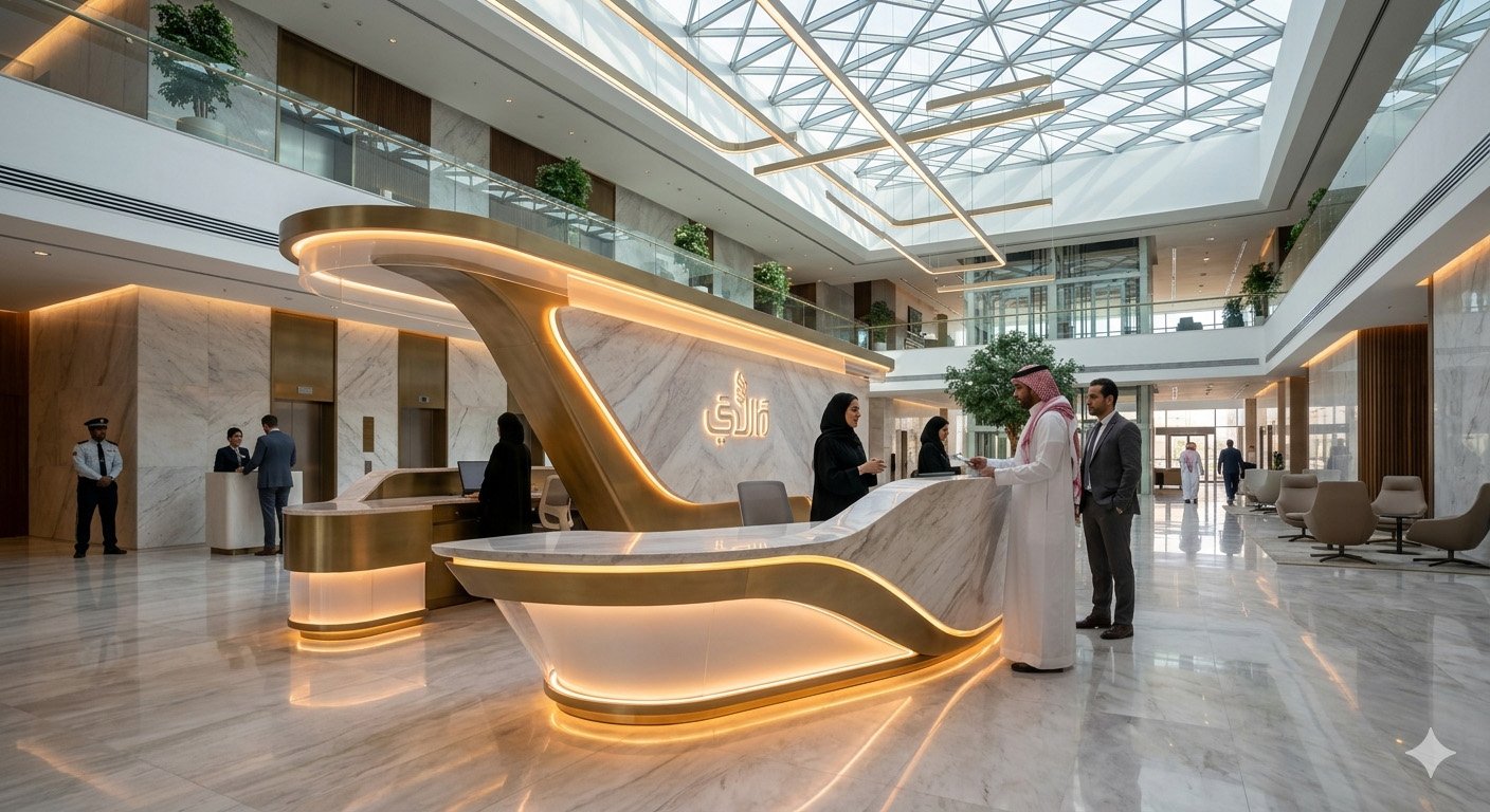 ILLUMINATED RECEPTION COUNTERS