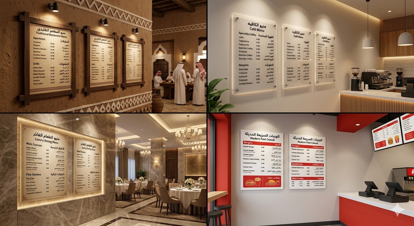 WALL MOUNTED MENU PANELS