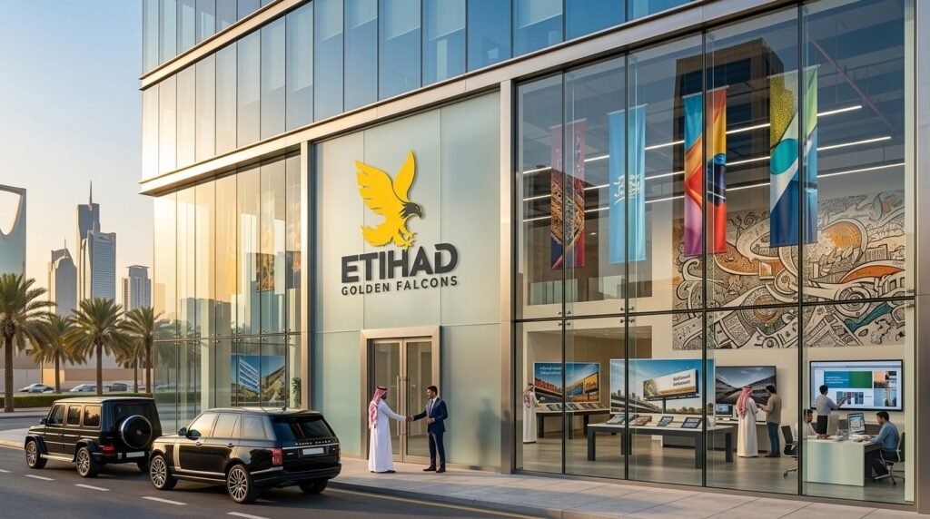 Large Format Printing in Riyadh, Etihad Golden Falcons