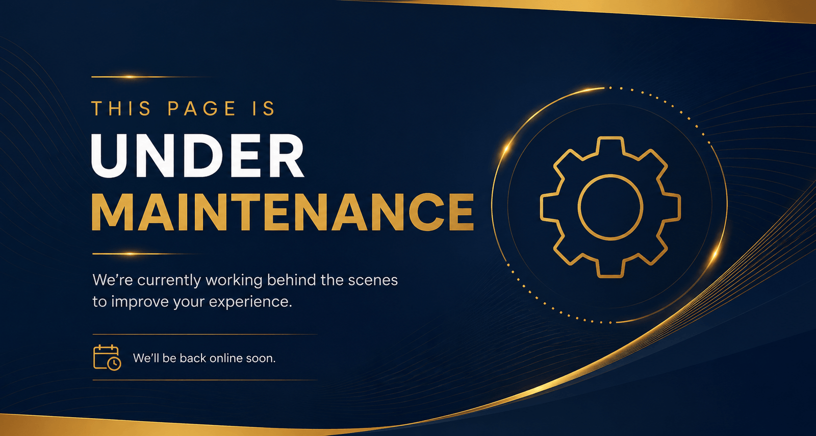 maintenance banner