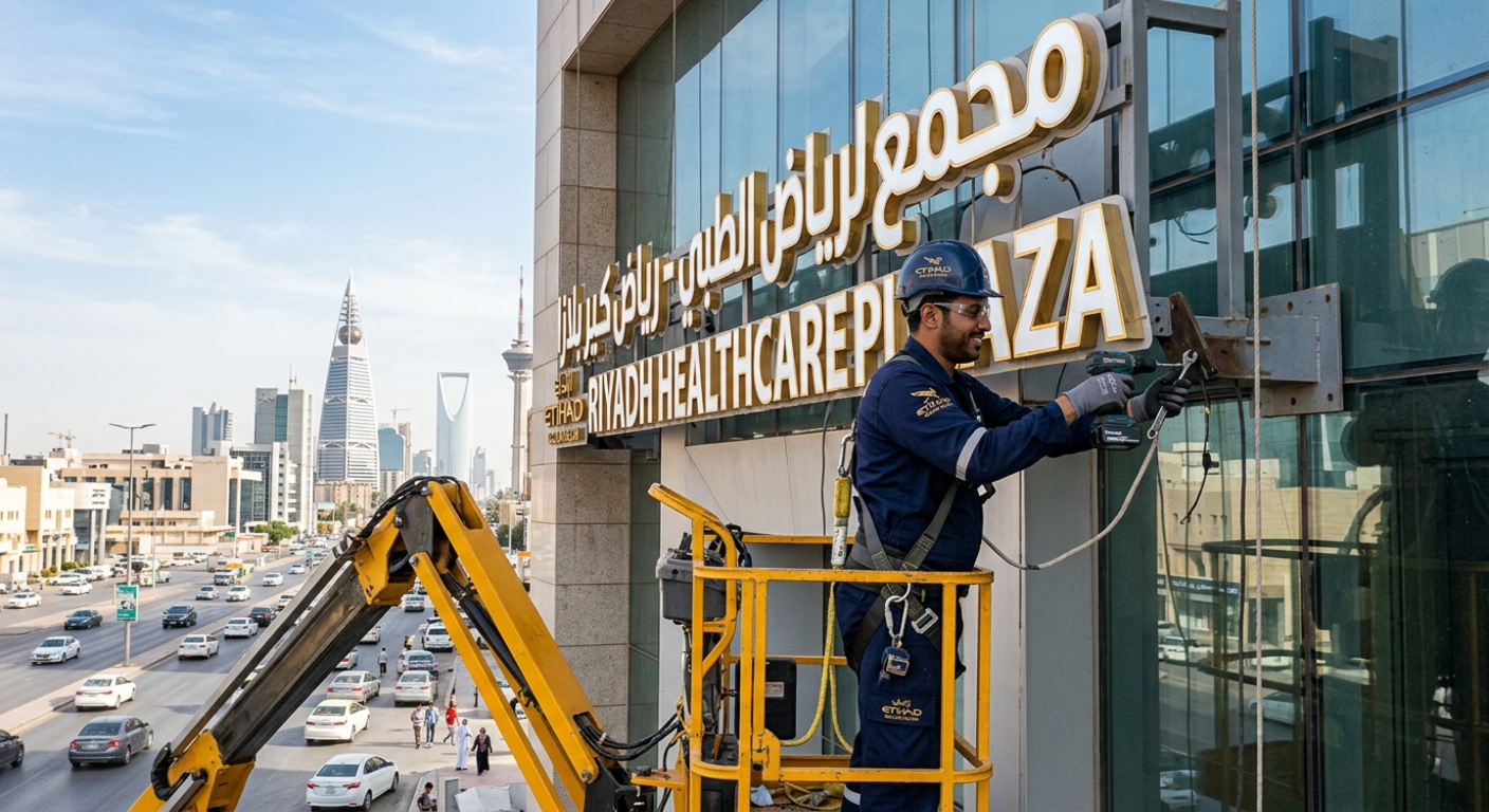 Outdoor signage in RIyadh