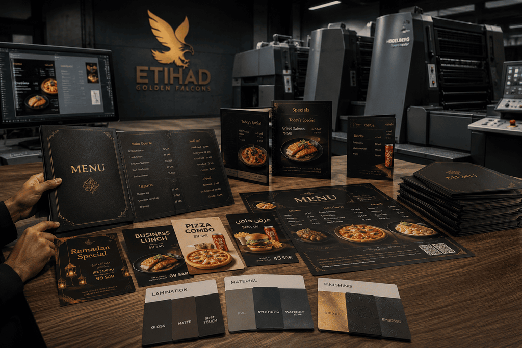 كيف الاتحاد الذهبي الصقور مقابض المطعم قائمة الطباعة في الرياض