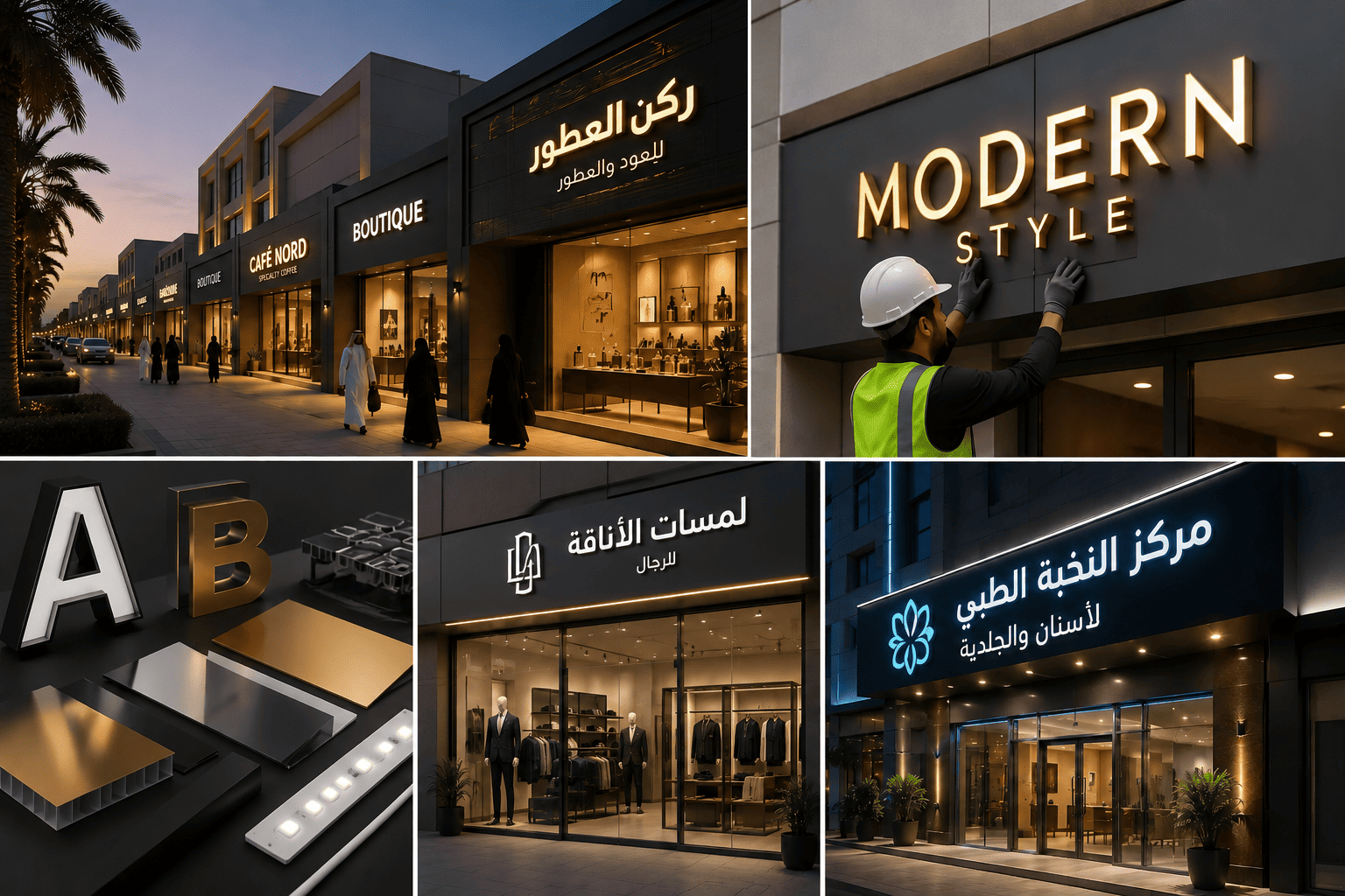 Shopfront signage in riyadh