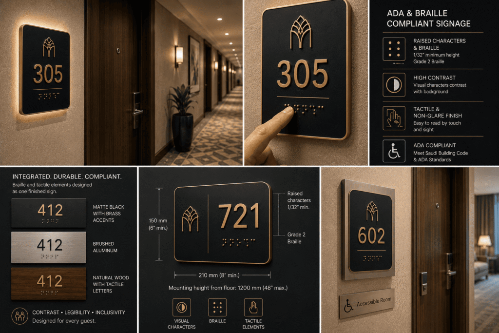 Braille & ADA Hotel Room Signs