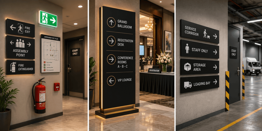 Hotel Safety, Event & Operational Signage