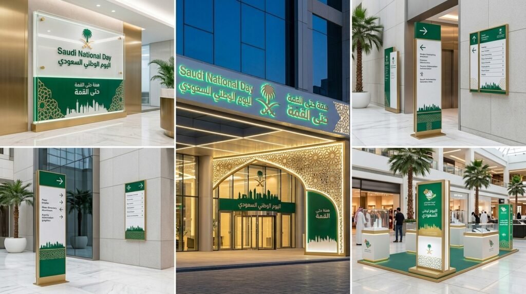 Saudi National Day Outdoor Banners and Signage