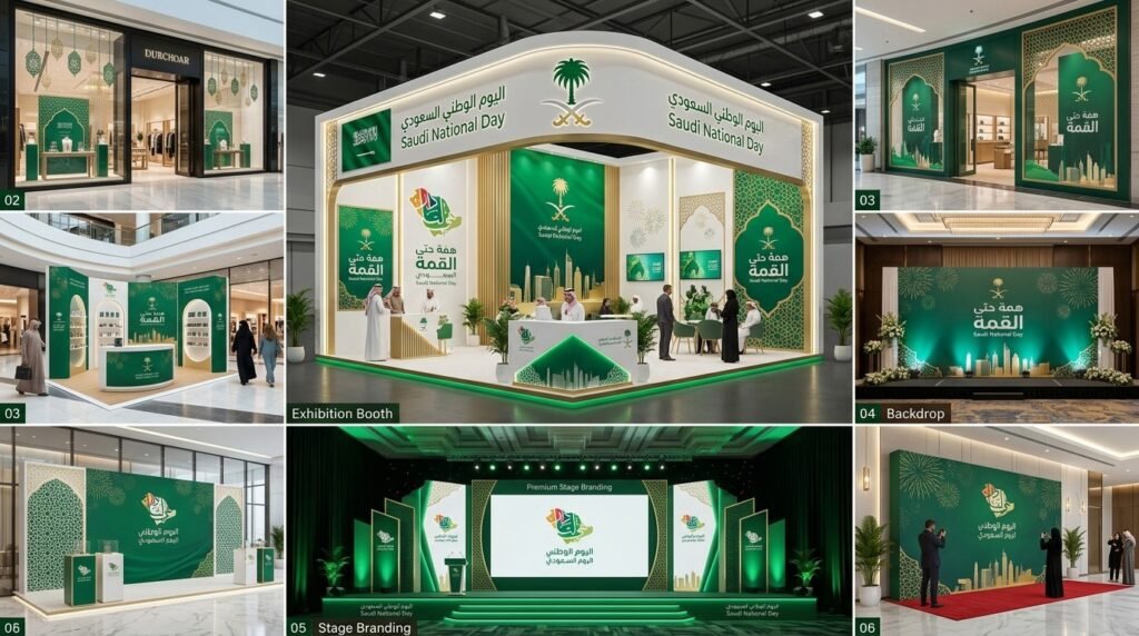 How Storefronts and Malls Decorate for the National Day