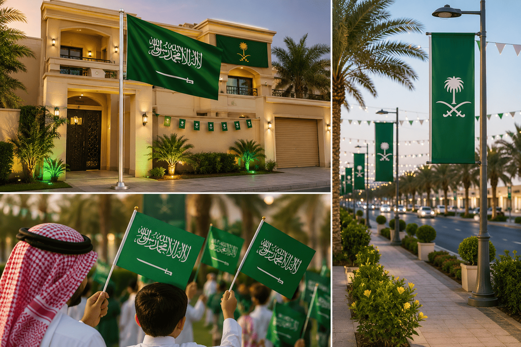 Saudi National Day Flags for Homes and Streets