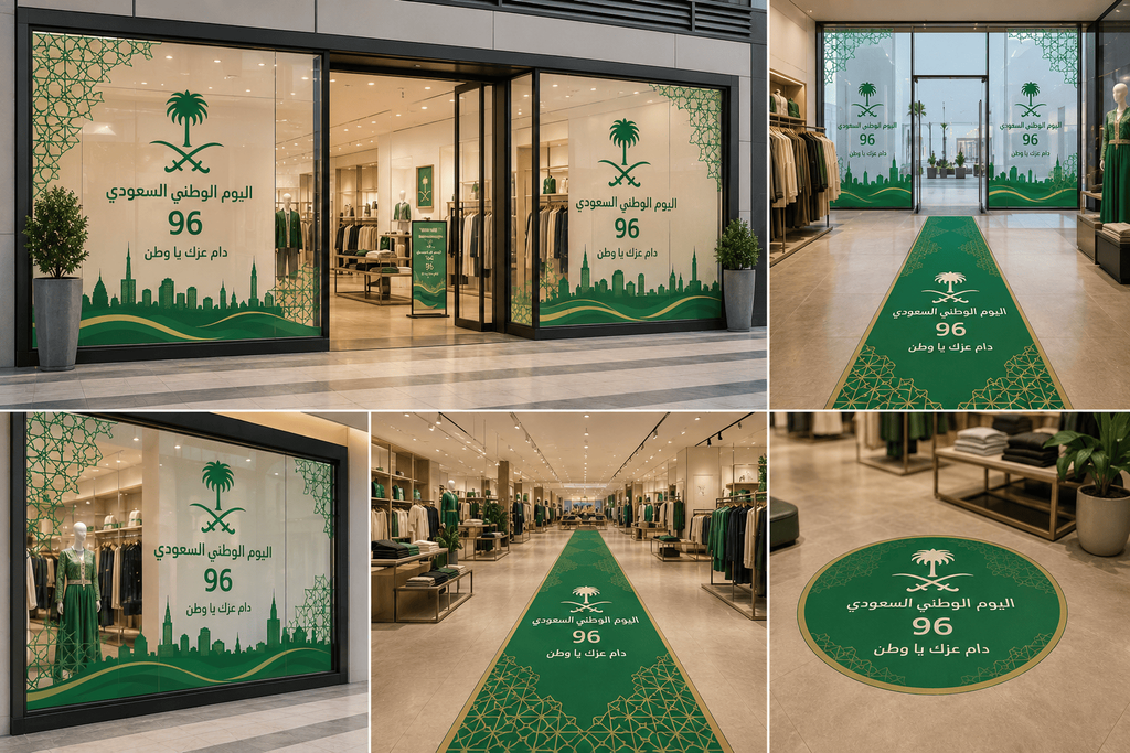 How Storefronts and Malls Decorate for the National Day