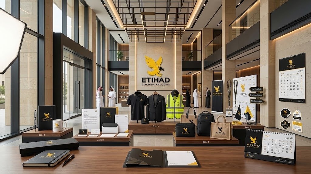 What Etihad Golden Falcons Offers Across Promotional Product Printing in Riyadh