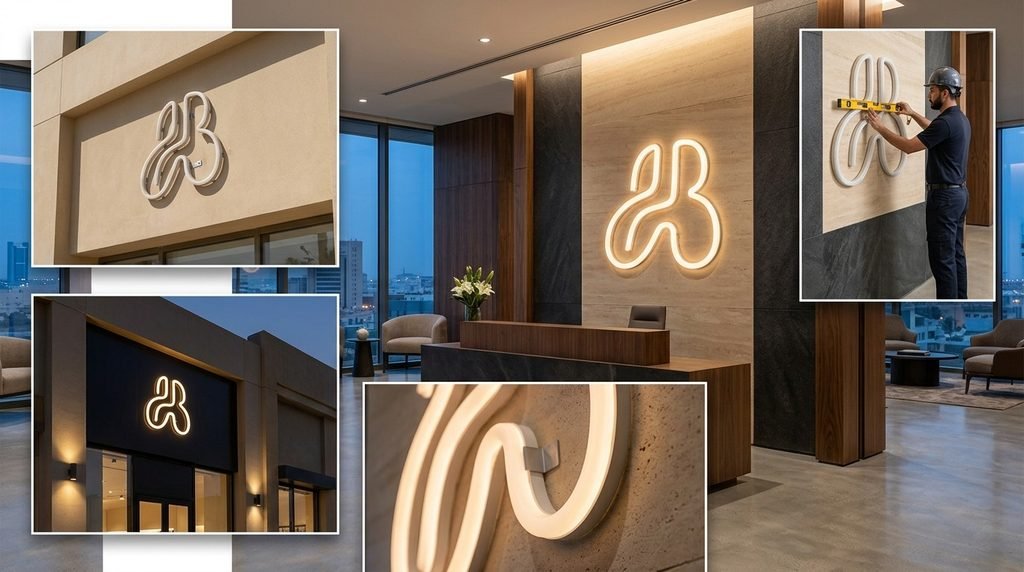 Custom neon logo signs