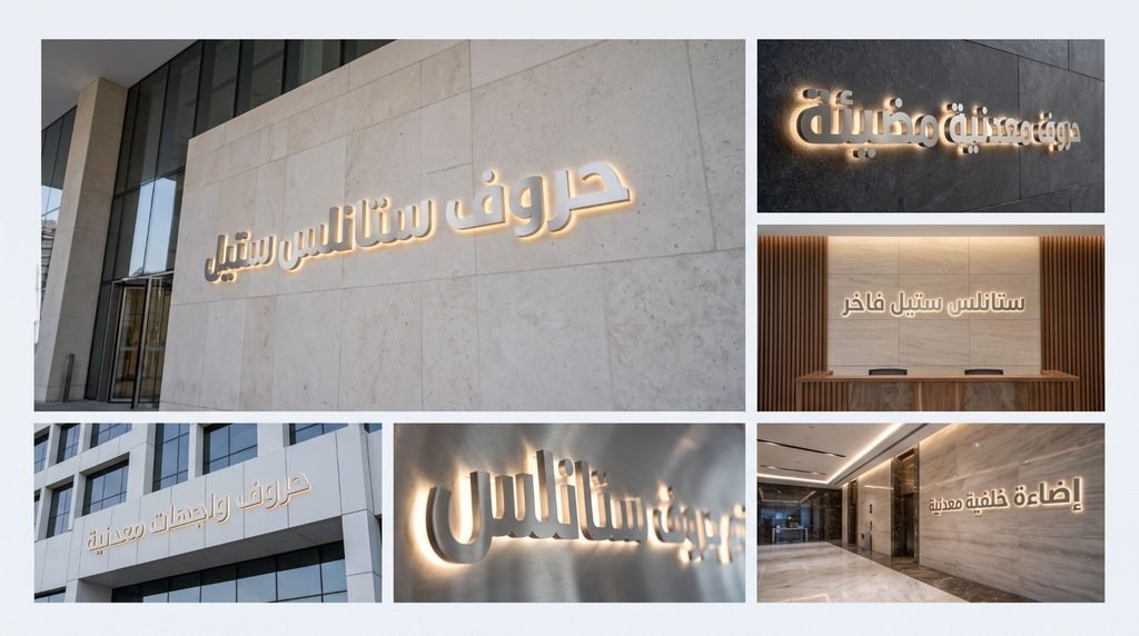 Backlit Stainless Steel Letters