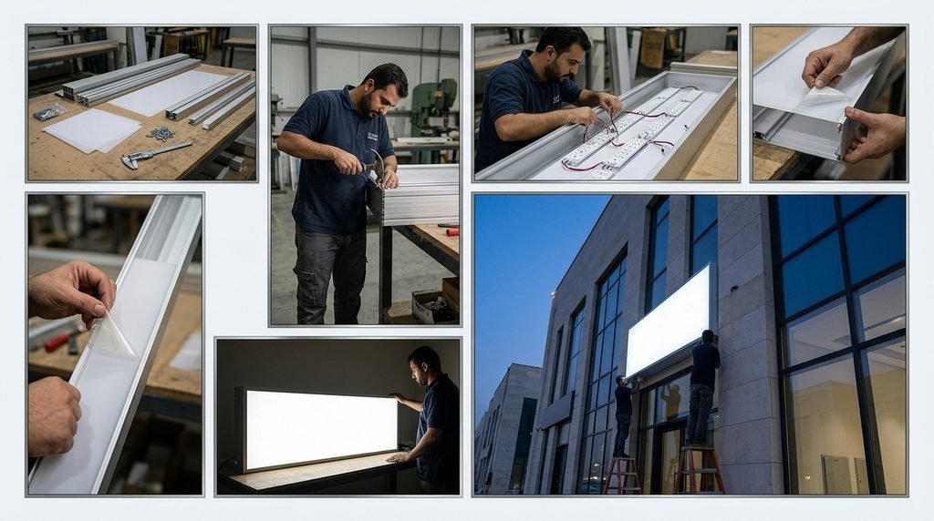 How Etihad Golden Falcons Builds LED Lightbox Signage