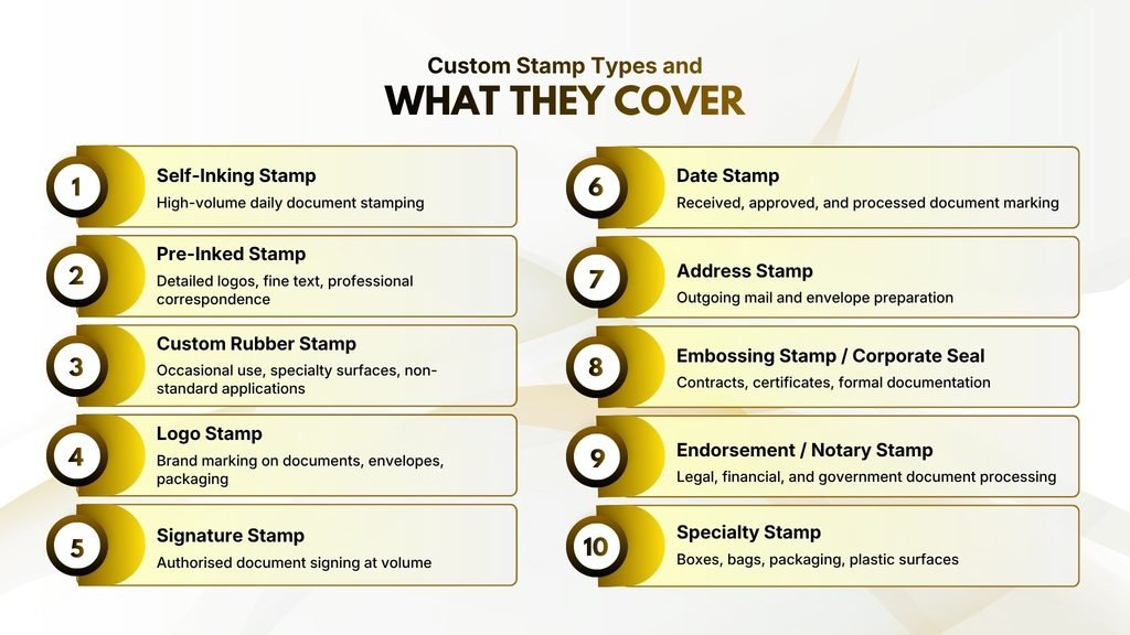 What Types of Custom Stamps Are Available in Riyadh?
