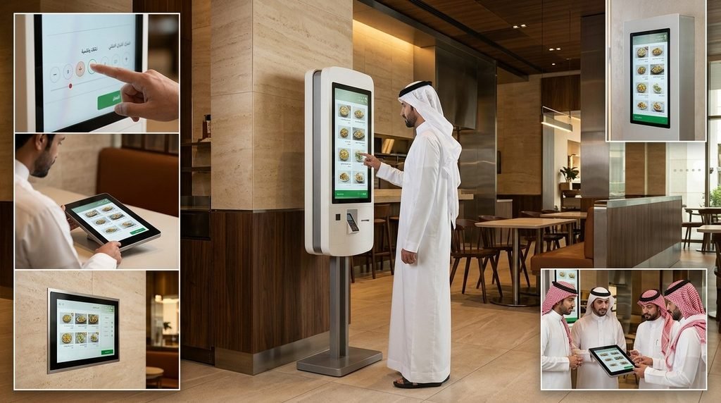 Touch screen and interactive digital menus