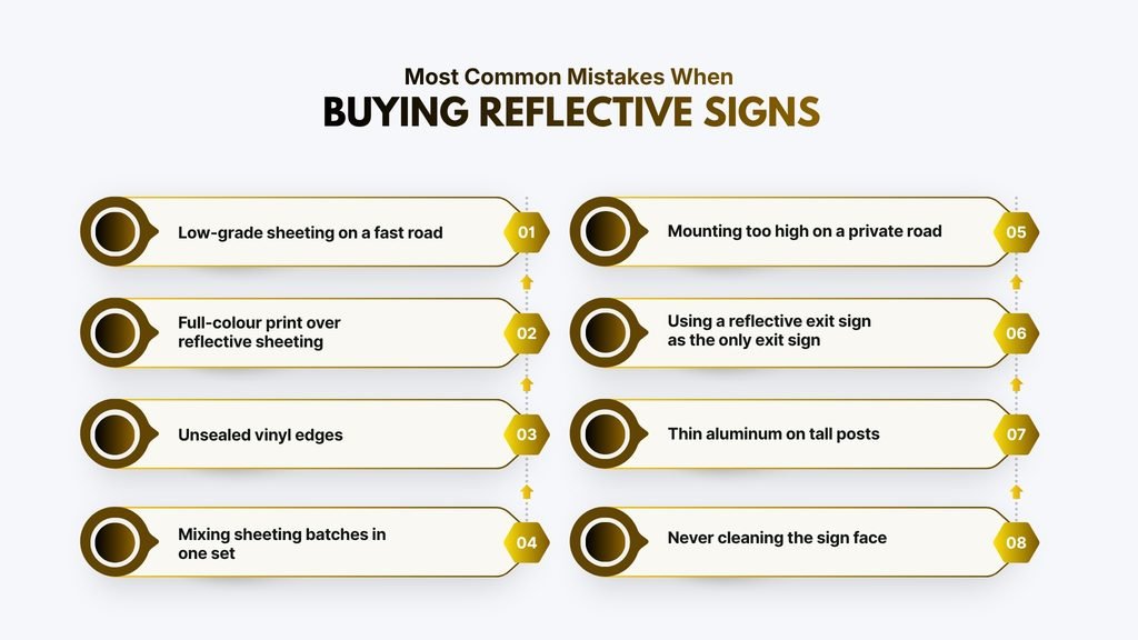 Most Common Mistakes When Buying Reflective Signs
