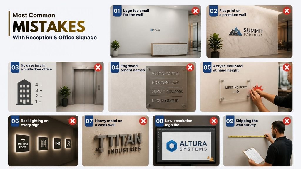 Most Common Mistakes With Reception & Office Signage