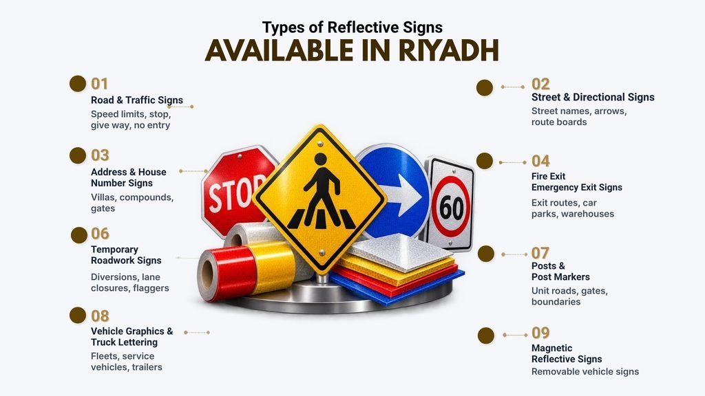 Types of Reflective Signs Available in Riyadh