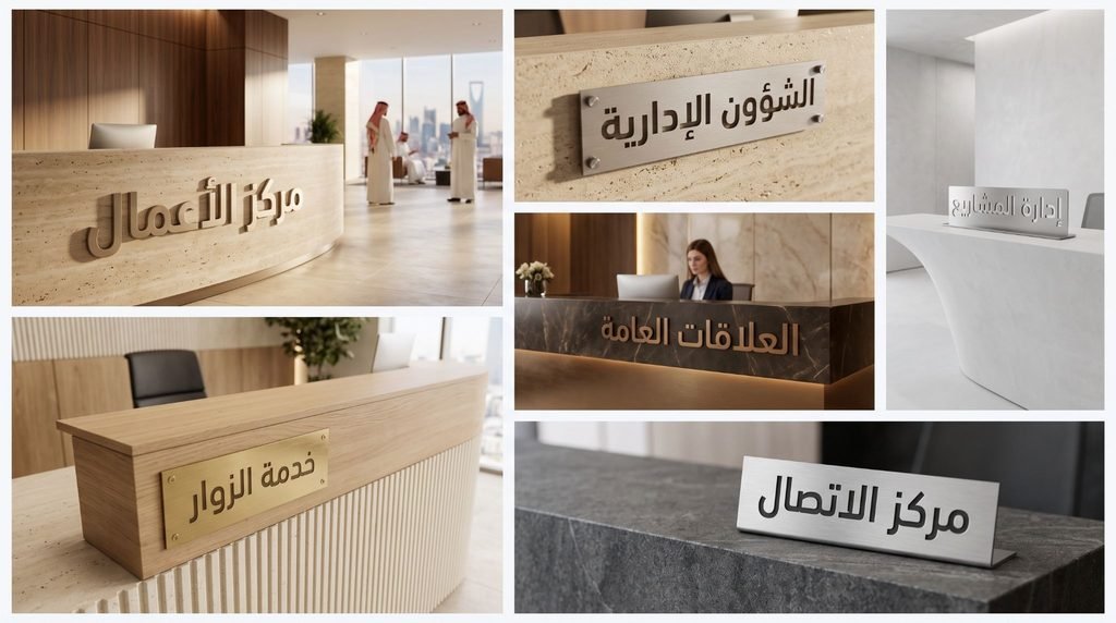 Reception Desk Signs